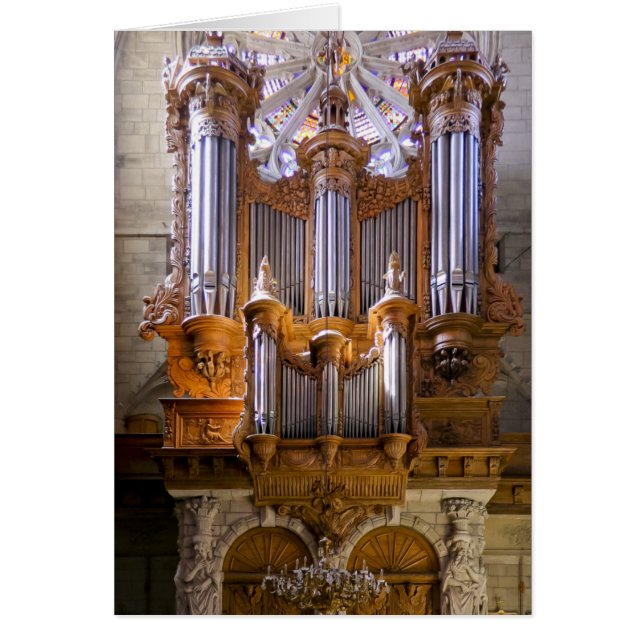 Béziers domkyrkaorgan hälsningskort (Framsidan)