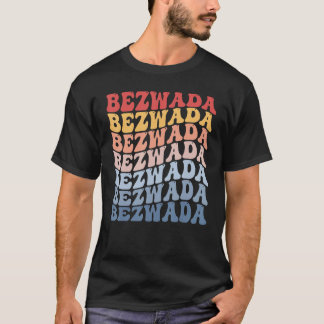 Bezwada City Groovy Retro T Shirt