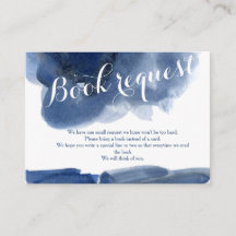 Bezyduschkort för vattensfärg mörk blått bok begär