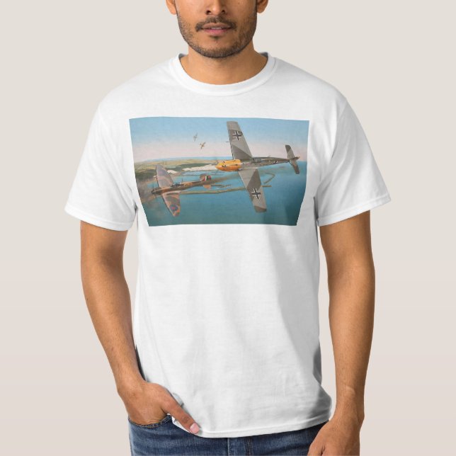 BF109 vs SPITFIRE T Shirt (Framsida)