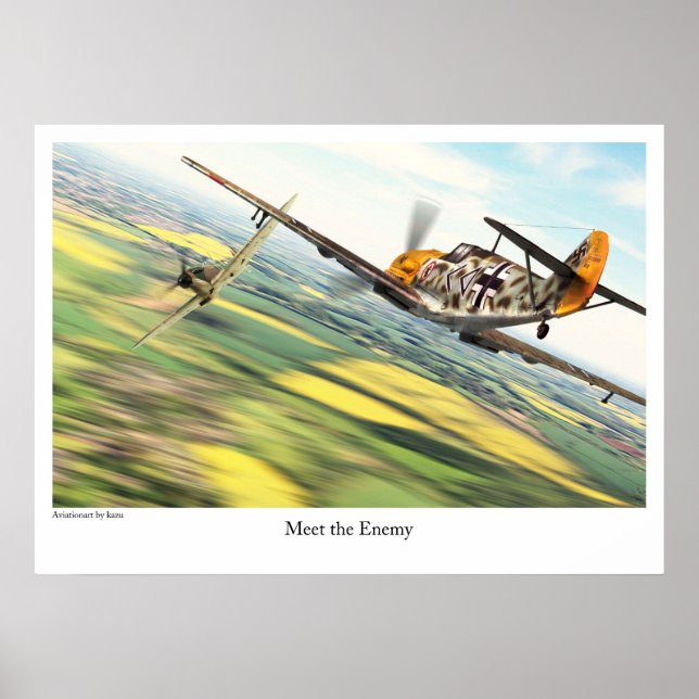 Bf109E ポ ス ー Poster (Framsidan)