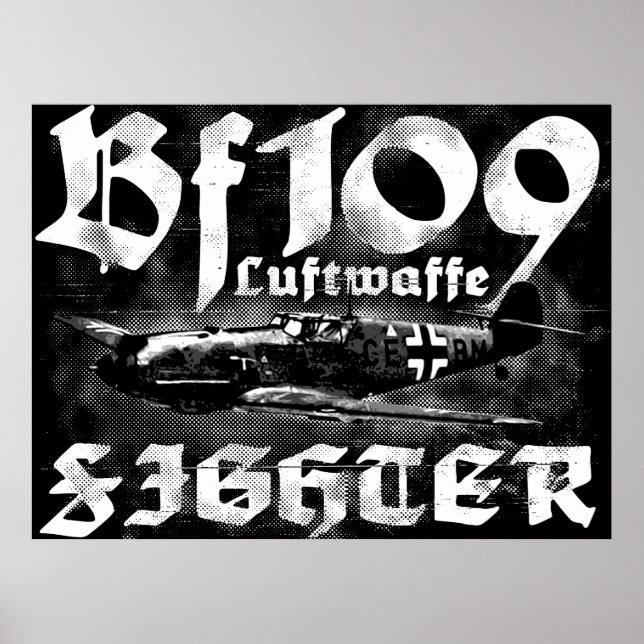 Bf 109-utskrift poster (Framsidan)