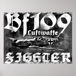 Bf 109-utskrift poster