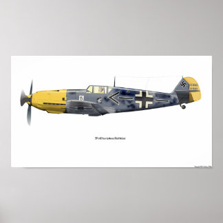 BF-109E Flown by Ge. Galland, 1940 Poster