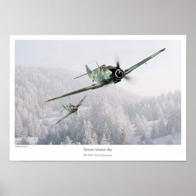 BF 109G "Erich Hartmann" Poster (Framsidan)