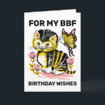 BF BEST FRIEND CAT GRATTIS PÅ FÖDELSEDAGEN GREETDS KORT<br><div class="desc">FÖR MIN BF CUTE KATTUNGE GRATTIS PÅ FÖDELSEDAGEN Cards</div>