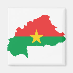 BF för Burkina Faso flaggakarta Magnet