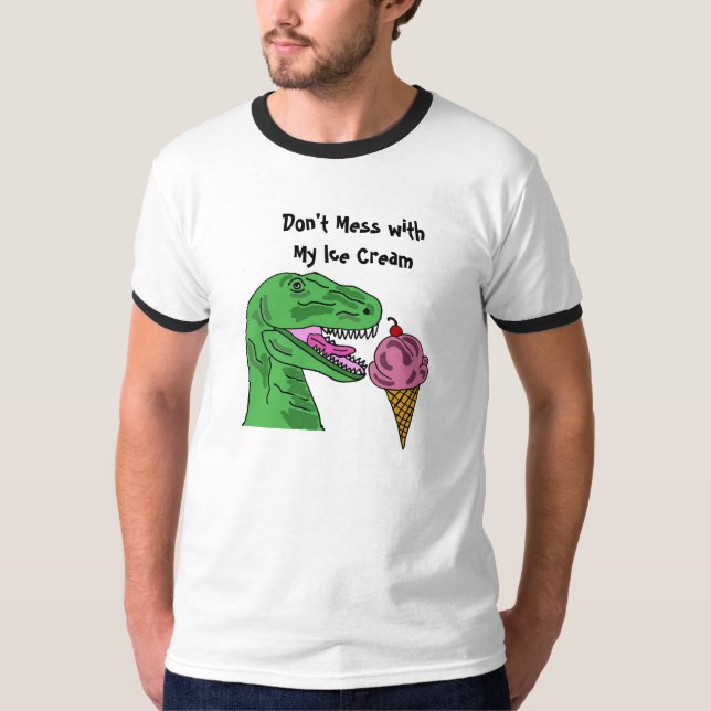 BF T-Rex med glassT-tröja T Shirt (Framsida)