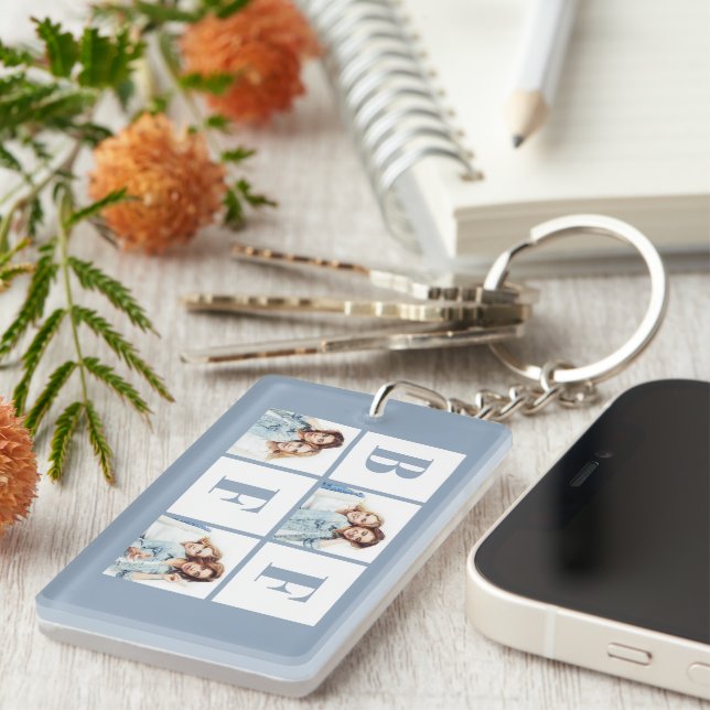 BFF 3 Photo Collage Best Friends Dusty Blue (Högra Framsidan)