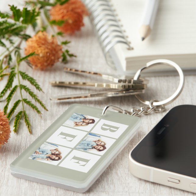 BFF 3 Photo Collage Best Friends Sage Green (Högra Framsidan)