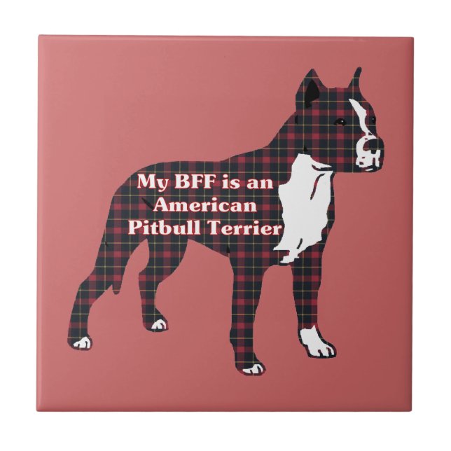 BFF American Pitbull Terrier Kakelplatta (Framsidan)