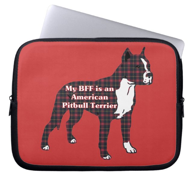 BFF American Pitbull Terrier Laptop Fodral (Framsidan)