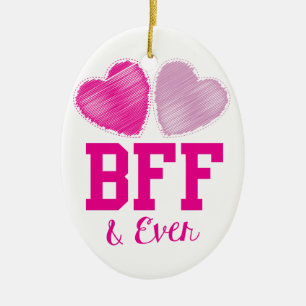 BFF-bästa vänför evigt Julgransprydnad Keramik