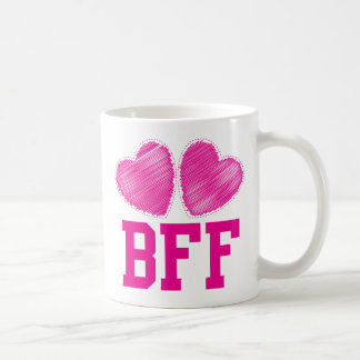 BFF-bästa vänför evigt med kärlekhjärtor Kaffemugg