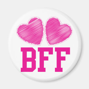 BFF-bästa vänför evigt med kärlekhjärtor Magnet