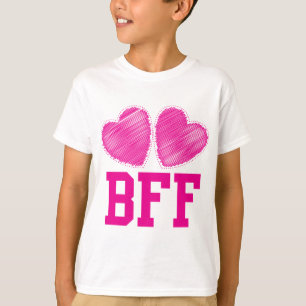 BFF-bästa vänför evigt med kärlekhjärtor T-shirt