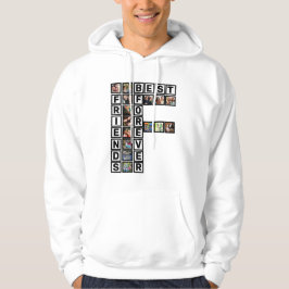 BFF Bästa vänner för 15 fotokollage-mall Hoodie