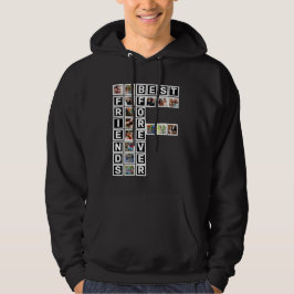 BFF Bästa vänner för 15 fotokollage-mall Hoodie