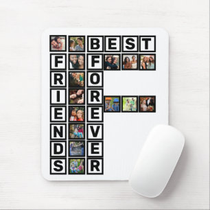 BFF Bästa vänner för 15 fotokollage-mall Musmatta