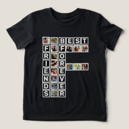 BFF Bästa vänner för 15 fotokollage-mall T Shirt