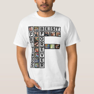 BFF Bästa vänner för 15 fotokollage-mall T Shirt