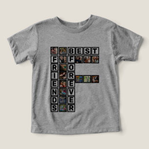 BFF Bästa vänner för 15 fotokollage-mall T Shirt