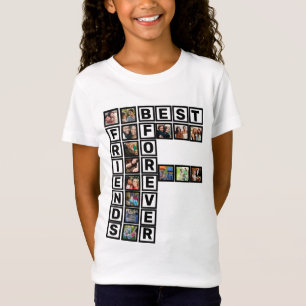 BFF Bästa vänner för 15 fotokollage-mall T Shirt