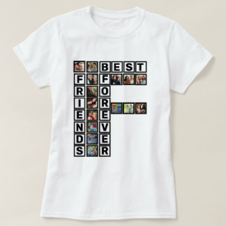 BFF Bästa vänner för 15 fotokollage-mall T Shirt