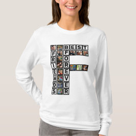 BFF Bästa vänner för 15 fotokollage-mall T Shirt