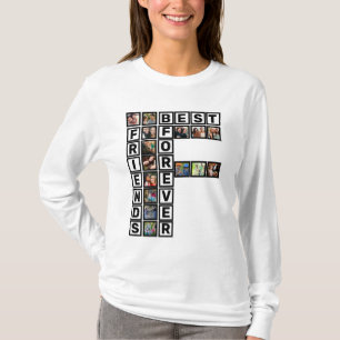 BFF Bästa vänner för 15 fotokollage-mall T Shirt