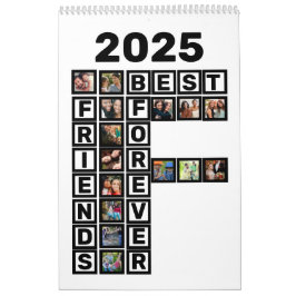 BFF Bästa vänner för 27 fotokollage-mall Kalender