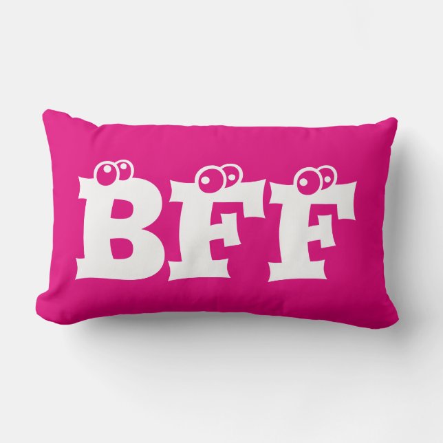 BFF Bästa vänner för alltid, Dekorativ kudde Rosa (Framsida)
