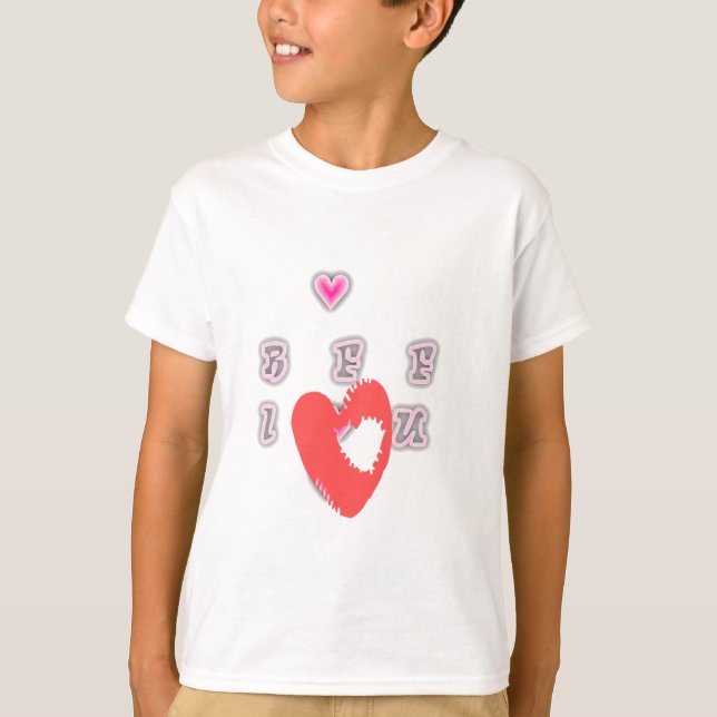 BFF. Bästa vänner för alltid: I Kärlek You Art Pri T-shirt (Framsida)