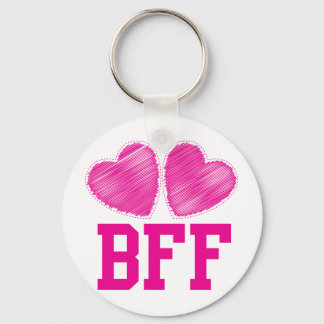 BFF Bästa vänner för alltid med kärlek-hjärtan Nyckelring