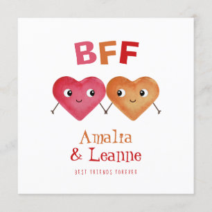 BFF Bästa vänner för Cute Vänskap Valentine