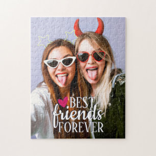 BFF Bästa vänner för evigt modernt foto Pussel