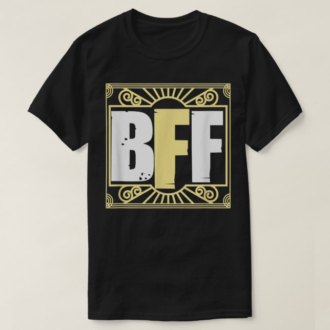 BFF Bästa vänner för gåva (Mörk Färg set) T Shirt (Design framsida)