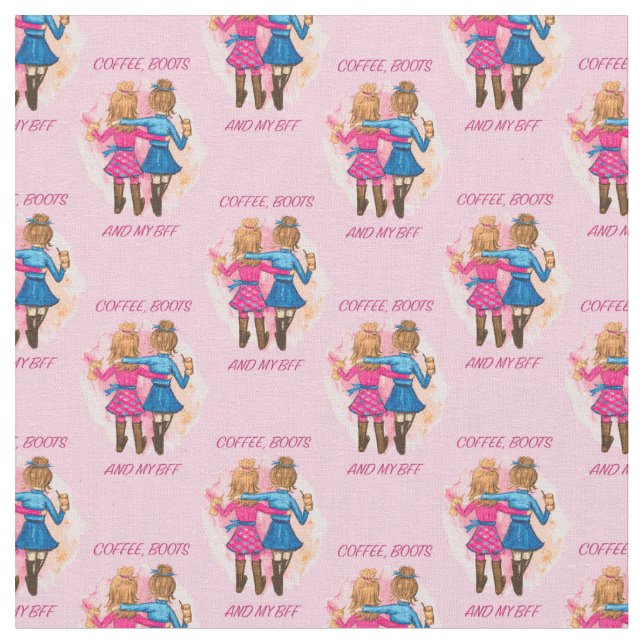 BFF - Bästa vänner kaffe, Boots och min BFF Tyg (Närbild)
