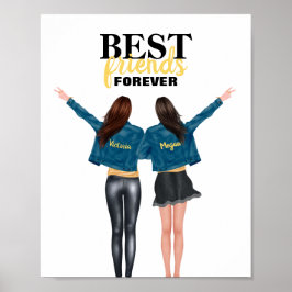 BFF Best Friends Forever Jean Jacka Poster