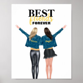 BFF Best Friends Forever Jean Jacka Poster