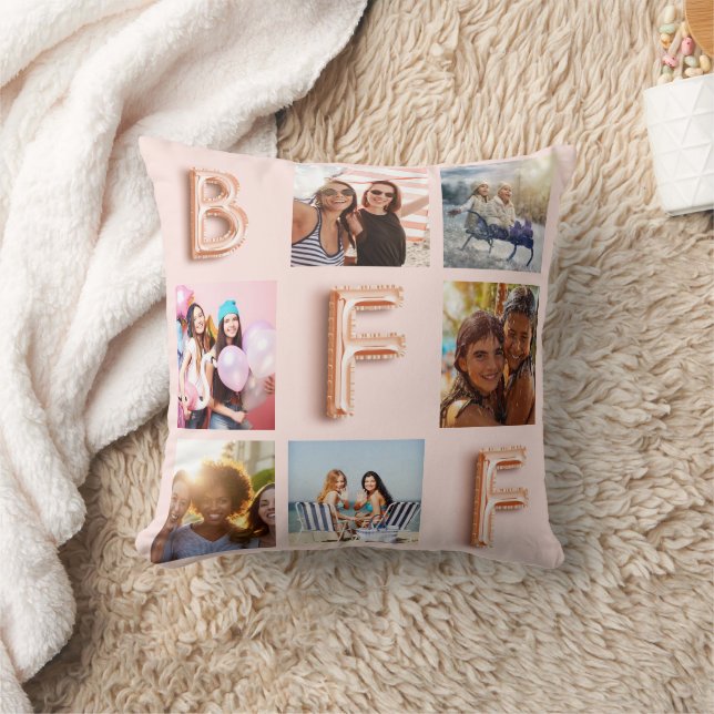 BFF (Best Friends ro guld  fotocollage) Kudde (Filt)