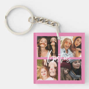 BFF Best Friends-skriptfotopresentkort, rosa