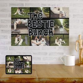 BFF Bestie Brady Bunch Photo Collage Anpassningsba Poster