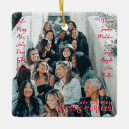 BFF Besties Forever Girl Resa Namn Photo jul Julgransprydnad Keramik