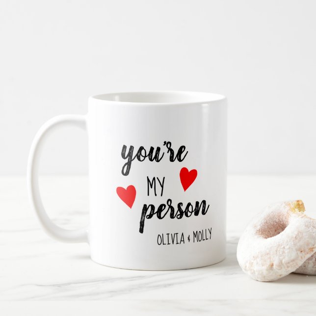 BFF Besties Gift Best Friend Personlig Photo Kaffemugg (Med munk)