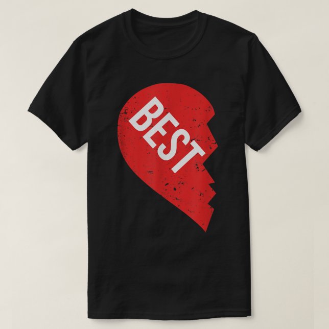 BFF - de bästa hjärtevännerna T Shirt (Design framsida)