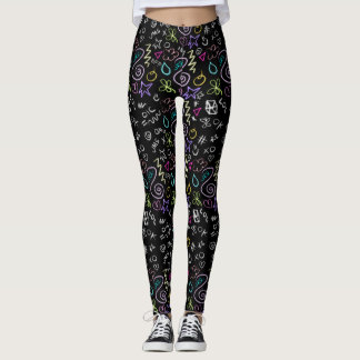 BFF Doodles - Faux Glitter Mönster Leggings
