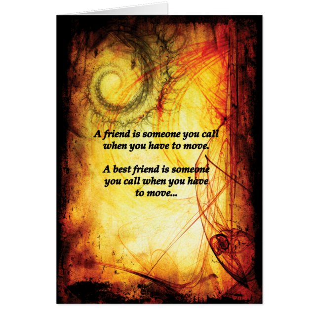 BFF-, flytta Hälsningskort (Framsidan)