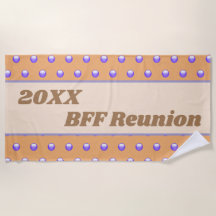 BFF för Best Friend Reunion Blue Peach Polka-punkt