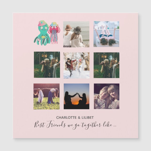 BFF Foto Collage Manet Bläckfisk Anpassad present (Framsida)